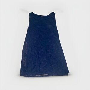 Donna Karan A-Line Shift Navy Blue Sand Sea & Sky Dress size M